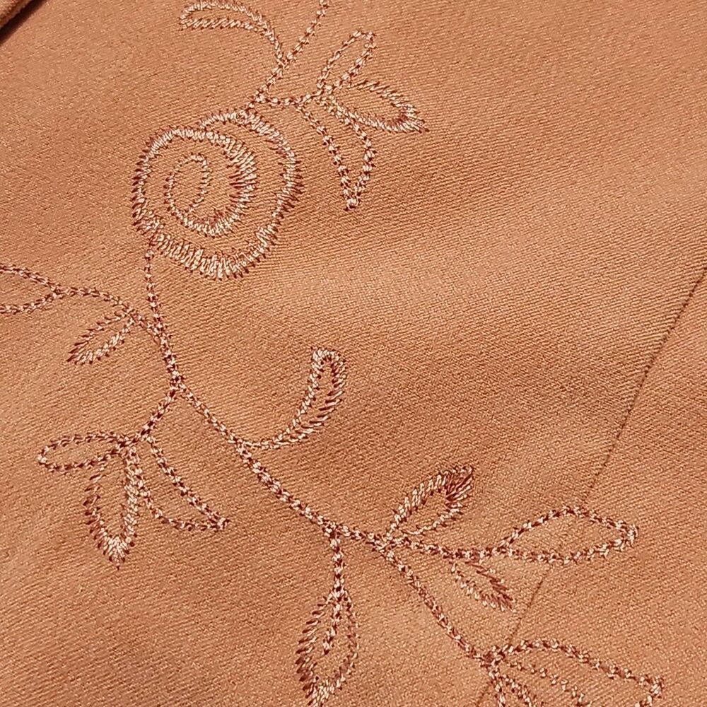 Norton Mcnaughton top Shacket size 14 Orange (Salmon) Floral Embroidered - Picture 7 of 11